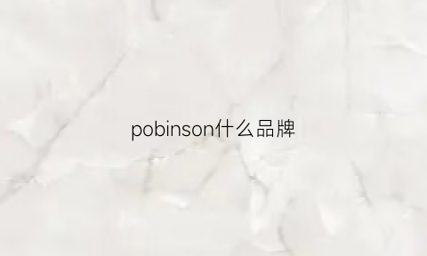 pobinson什么品牌(porcheson是什么品牌)