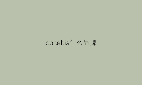 pocebia什么品牌(pouce是什么牌子)