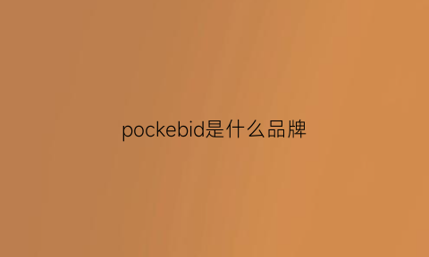 pockebid是什么品牌