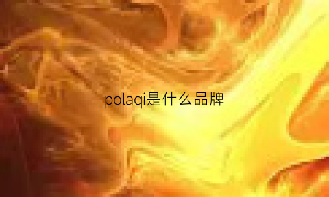 polaqi是什么品牌(polar牌子)