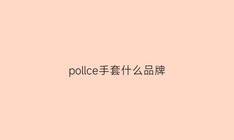 pollce手套什么品牌(sparco手套怎么样)