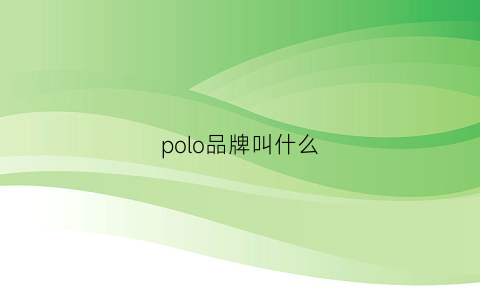 polo品牌叫什么(polo品牌百科)