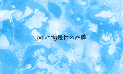 polvcdg是什么品牌(pogghr是什么牌子)