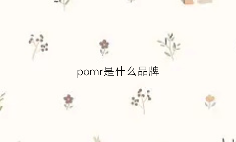 pomr是什么品牌