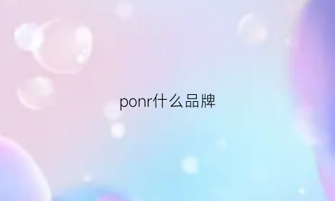 ponr什么品牌(polo是什么品牌)