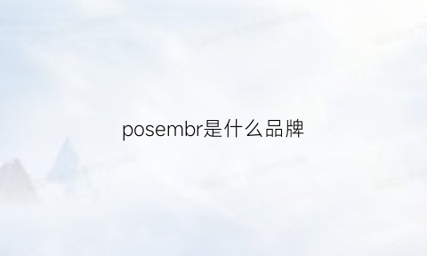 posembr是什么品牌(posbrand是什么品牌)