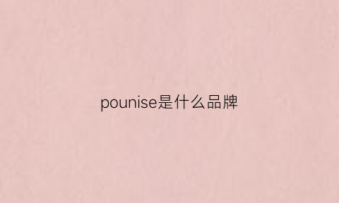 pounise是什么品牌(porosus是什么品牌)