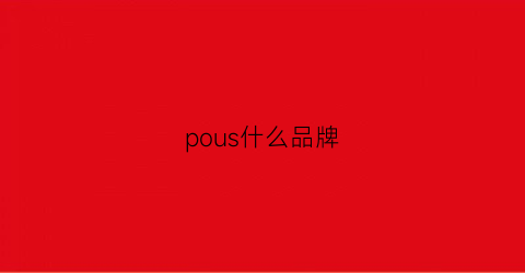 pous什么品牌(populus是什么品牌服装)