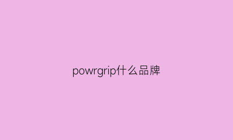 powrgrip什么品牌(pongori是什么品牌)