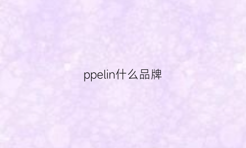 ppelin什么品牌(pp是什么品牌)