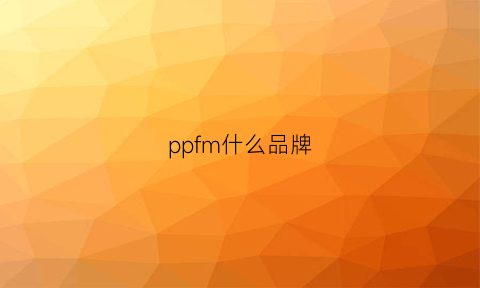 ppfm什么品牌(pp是哪个品牌)