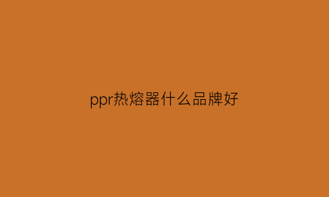 ppr热熔器什么品牌好