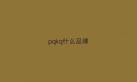 pqkq什么品牌(plqv是什么品牌)