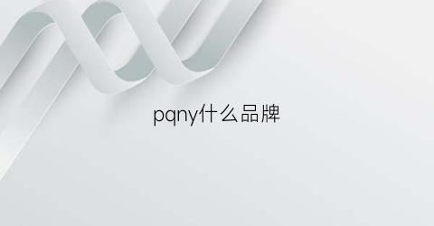 pqny什么品牌(pleni是什么牌子)