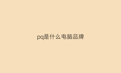 pq是什么电脑品牌(电脑p系列是什么意思啊)