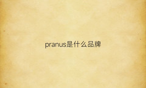 pranus是什么品牌(praxis是什么品牌)