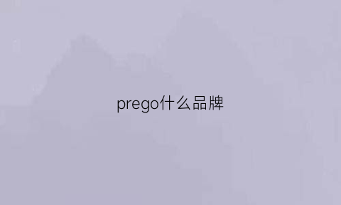 prego什么品牌(presjog是什么牌子)