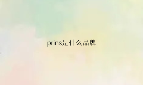 prins是什么品牌