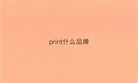 print什么品牌(print衣服牌子)