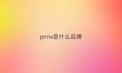 prmx是什么品牌(prix是什么牌子)