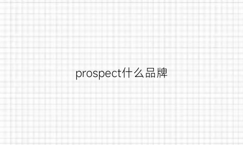 prospect什么品牌(proportion什么牌子)