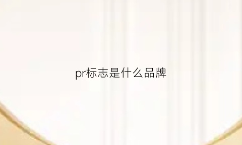 pr标志是什么品牌