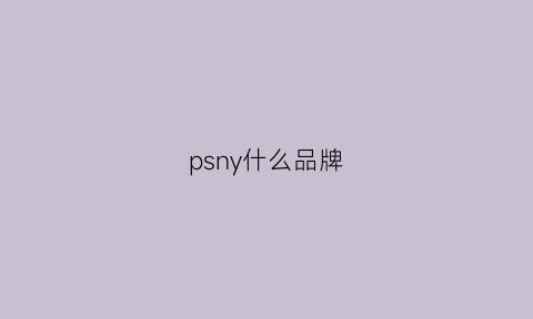 psny什么品牌