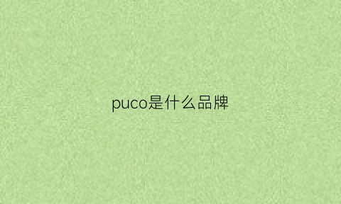 puco是什么品牌(puppies是什么牌子)