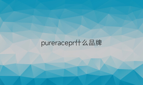 pureracepr什么品牌(puresource什么牌子)