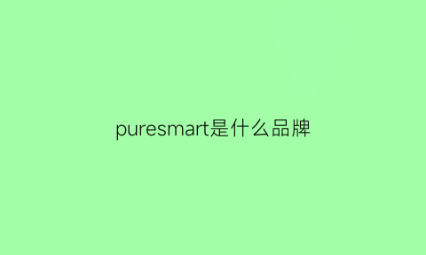 puresmart是什么品牌