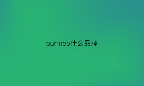 purmeo什么品牌(pumr是啥牌子价格)