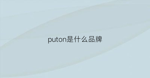 puton是什么品牌