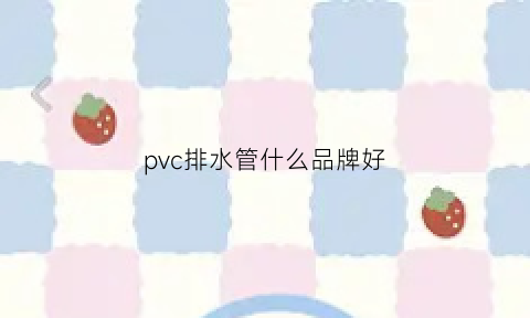 pvc排水管什么品牌好(pvc排水管什么品牌好一点)