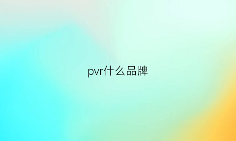 pvr什么品牌(pview是什么牌子)