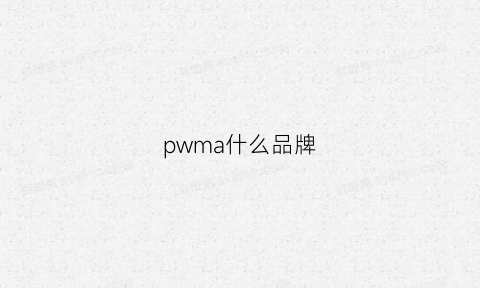 pwma什么品牌(pwm是什么东西)