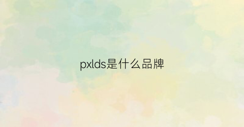 pxlds是什么品牌(pladi是什么牌子)