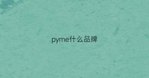 pyme什么品牌(pydeen是什么牌子)