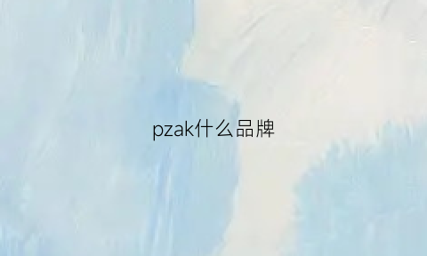 pzak什么品牌