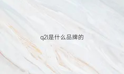 q2l是什么品牌的