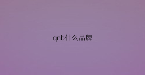 qnb什么品牌(qnnq是什么品牌)