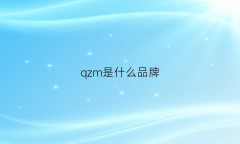 qzm是什么品牌