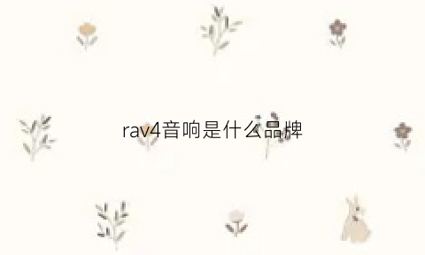 rav4音响是什么品牌