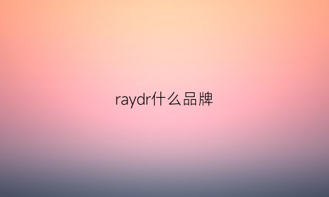 raydr什么品牌