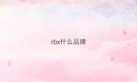 rbx什么品牌(rb什么牌子的logo)