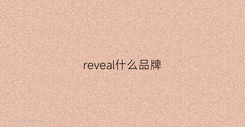 reveal什么品牌(rev什么牌子)