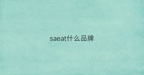 saeat什么品牌(saia是什么牌子)