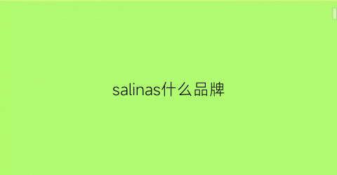 salinas什么品牌(sakirana是什么牌子)