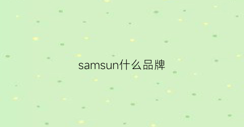 samsun什么品牌(samscuri是什么品牌)