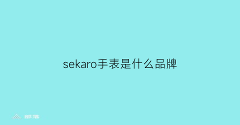 sekaro手表是什么品牌(sernkarf手表是什么牌子)