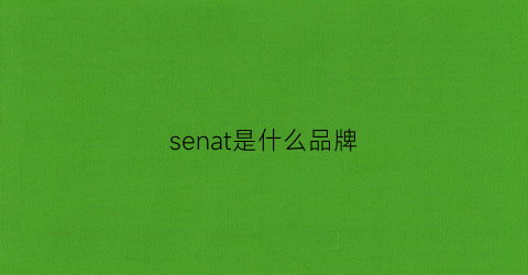 senat是什么品牌